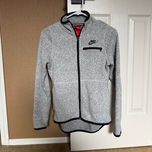 Nike Heather Gray Fleece Jacket XS